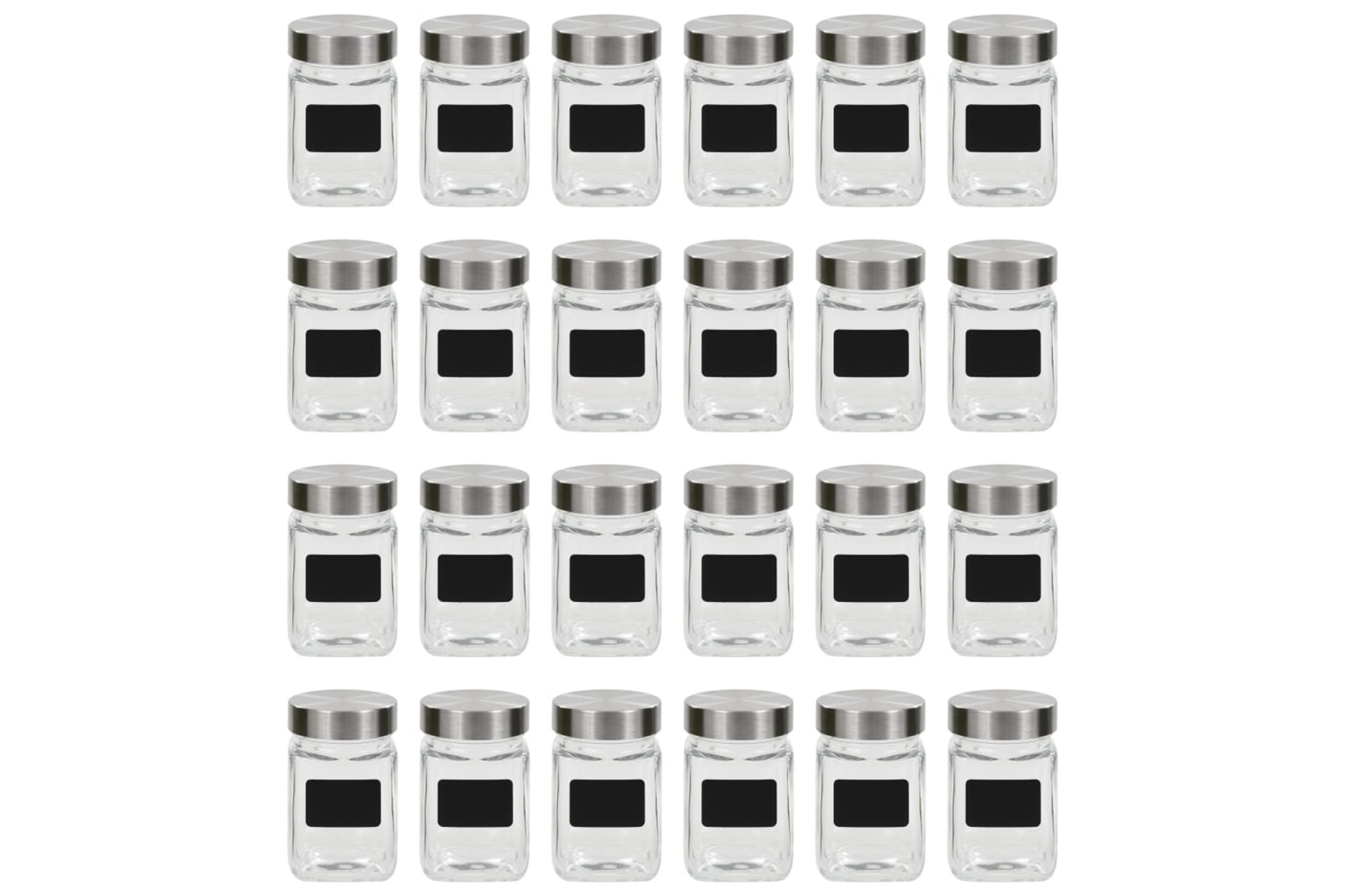 vidaXL 50856 Storage Jars With Sticker 24 Pcs 300 Ml