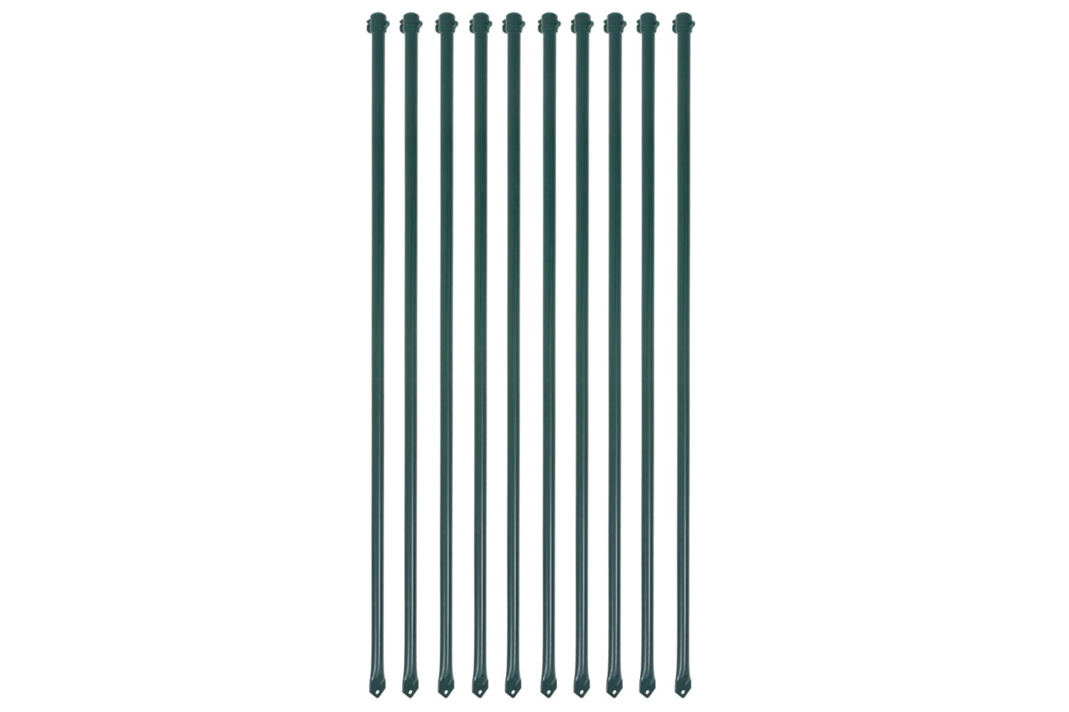 vidaXL 142309 Garden Posts 10 Pcs 1 M Metal Green