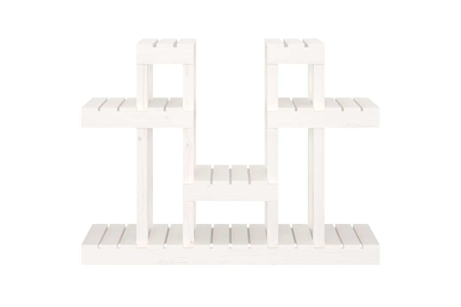 vidaXL 822098 Plant Stand White 104.5x25x77.5cm Solid Wood Pine