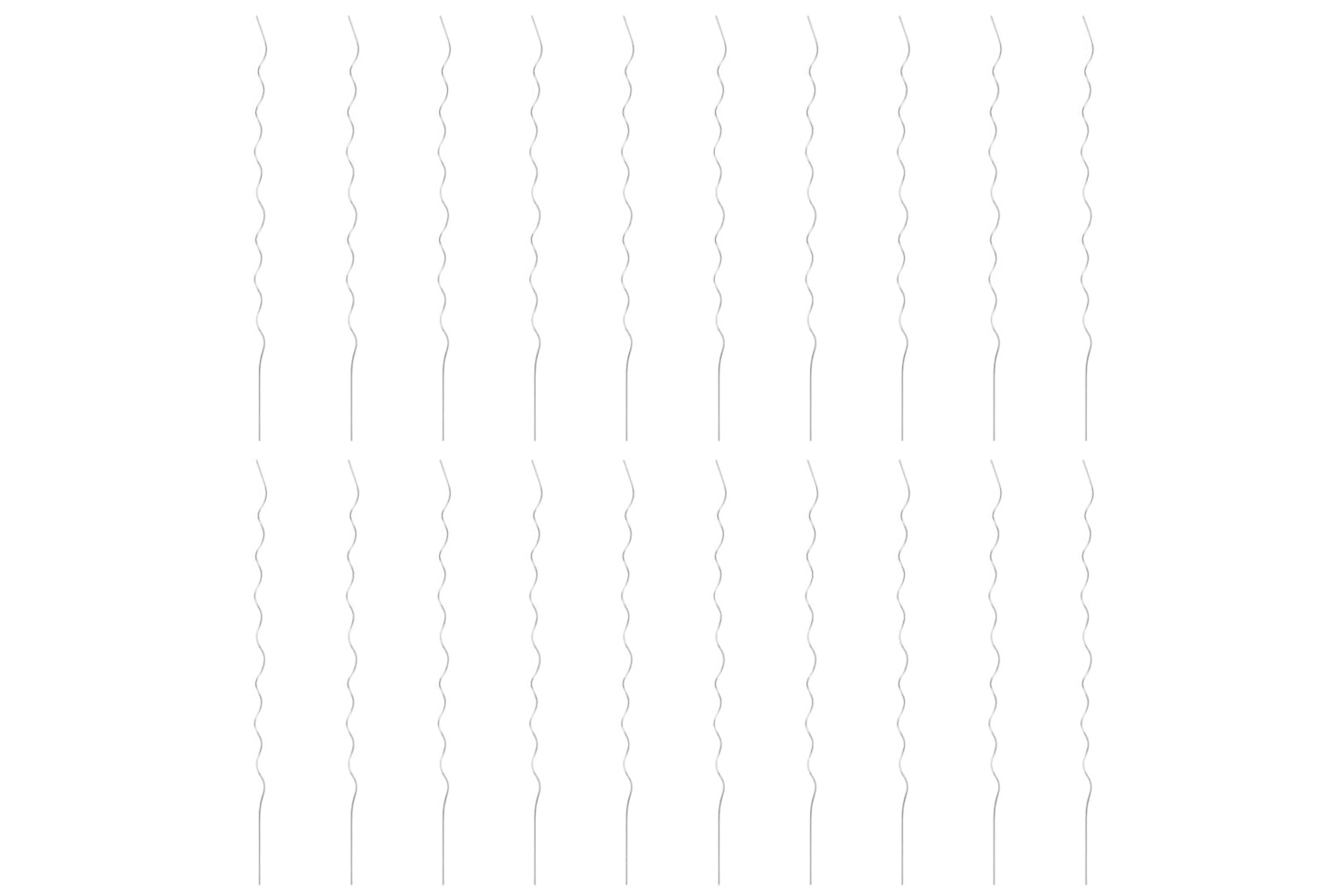 vidaXL 142414 20 Pcs Spiral Plant Supports 170cm Galvanised Steel