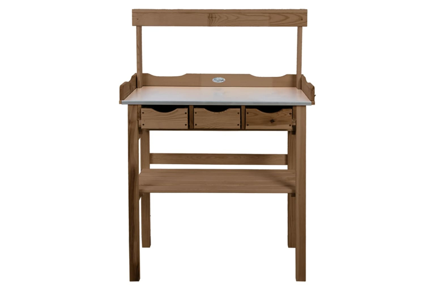 Esschert Design 433900 Potting Table With Drawer And Rack Brown