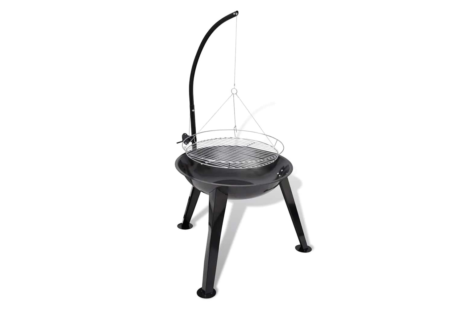 Vidaxl Bbq Stand Charcoal Barbecue Hang Round