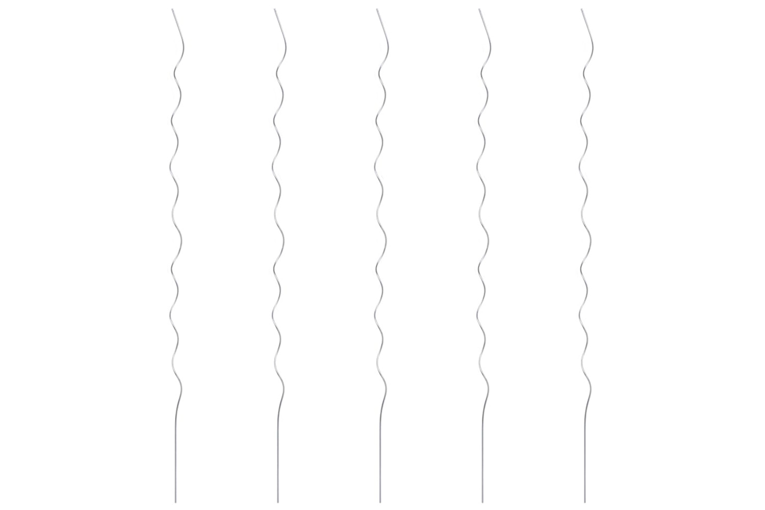 vidaXL 142415 5 Pcs Spiral Plant Supports 170cm Galvanised Steel