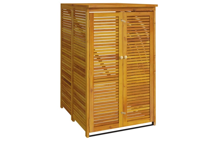 Vidaxl 360027 Single Garbage Bin Shed 70x89x117 Cm Solid Wood Acacia