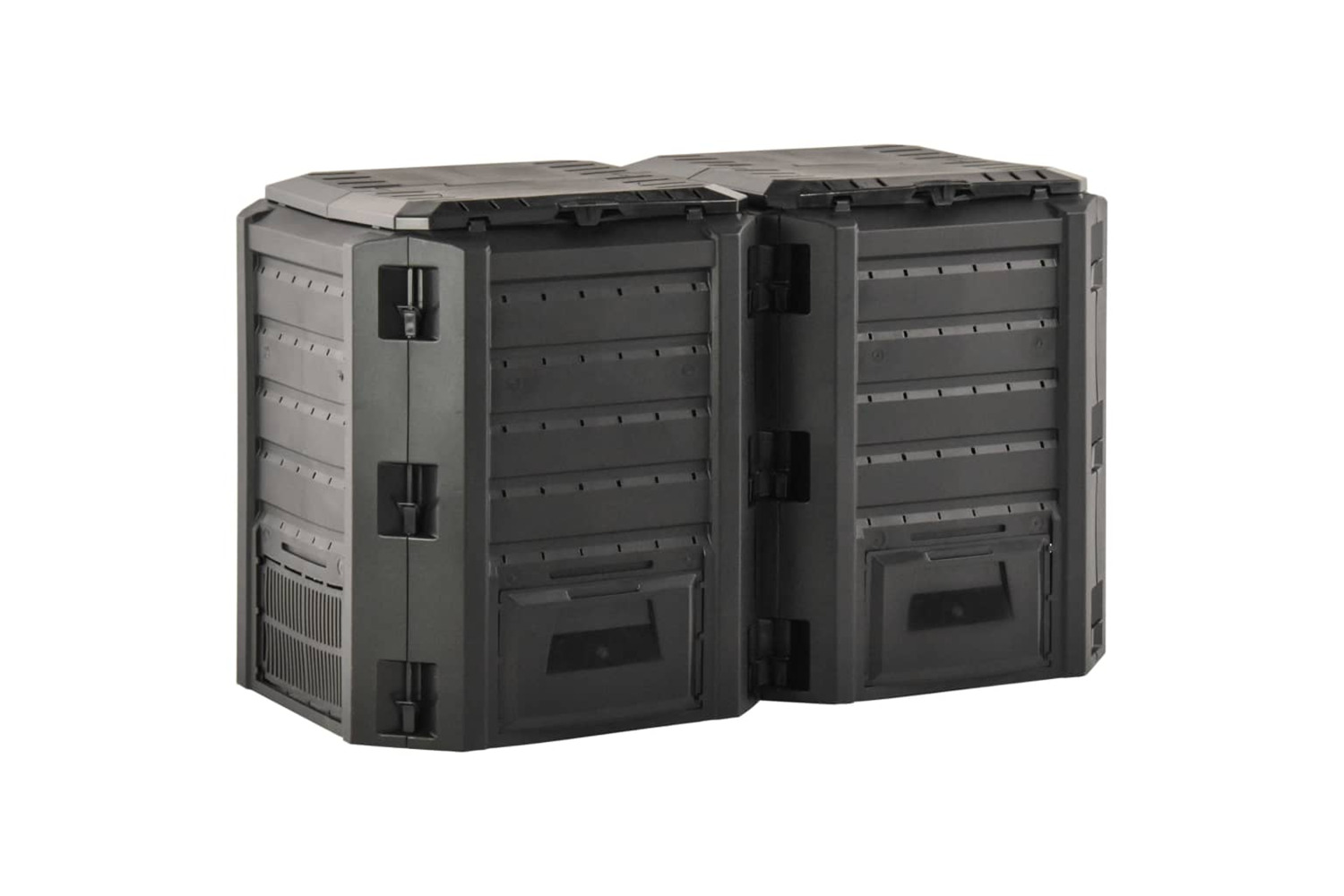 vidaXL 312273 Garden Composter Black 800 L