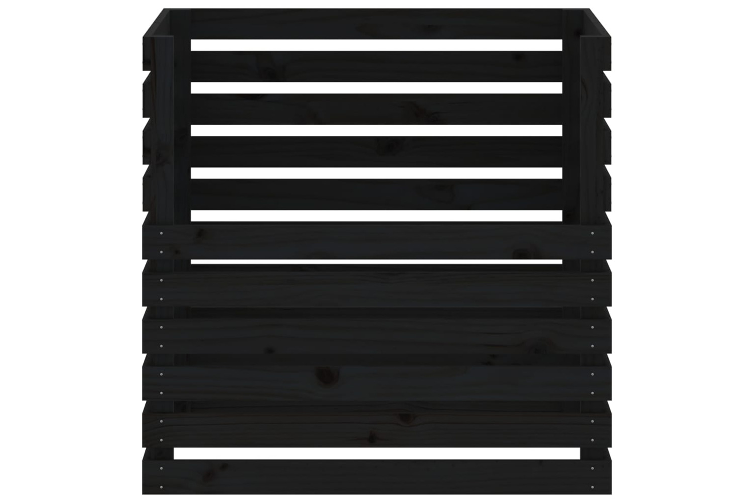 vidaXL 822191 Composter Black 80x80x78cm Solid Wood Pine