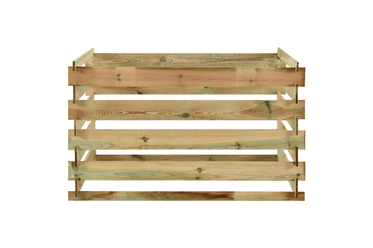 vidaXL 316060 Slatted Garden Composter 120x120x70cm Impregnated Pinewood