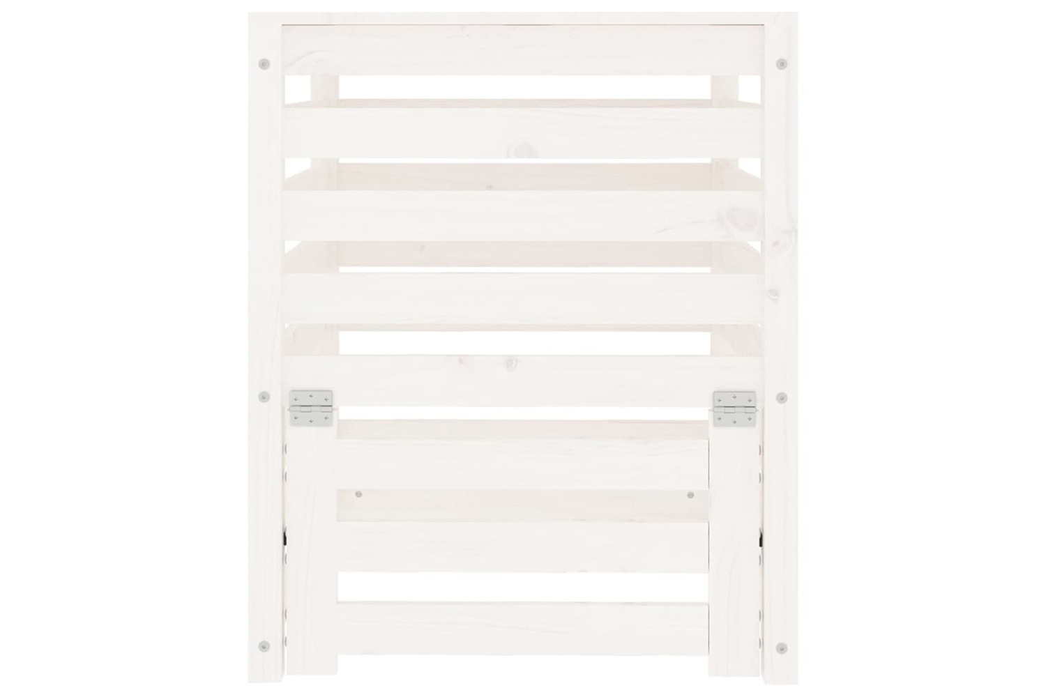 vidaXL 823809 Composter White 63.5x63.5x77.5cm Solid Wood Pine