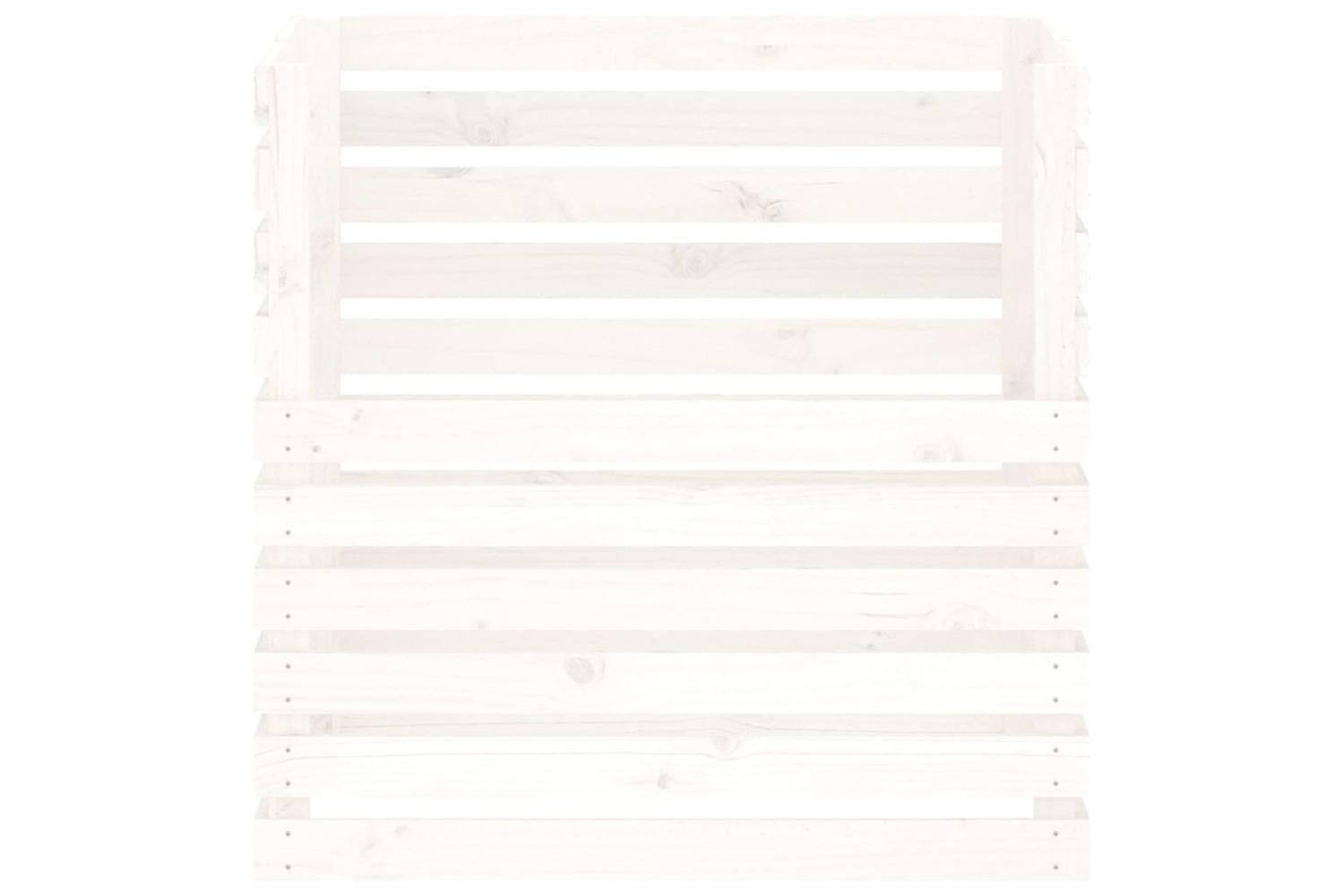 vidaXL 822188 Composter White 80x80x78cm Solid Wood Pine