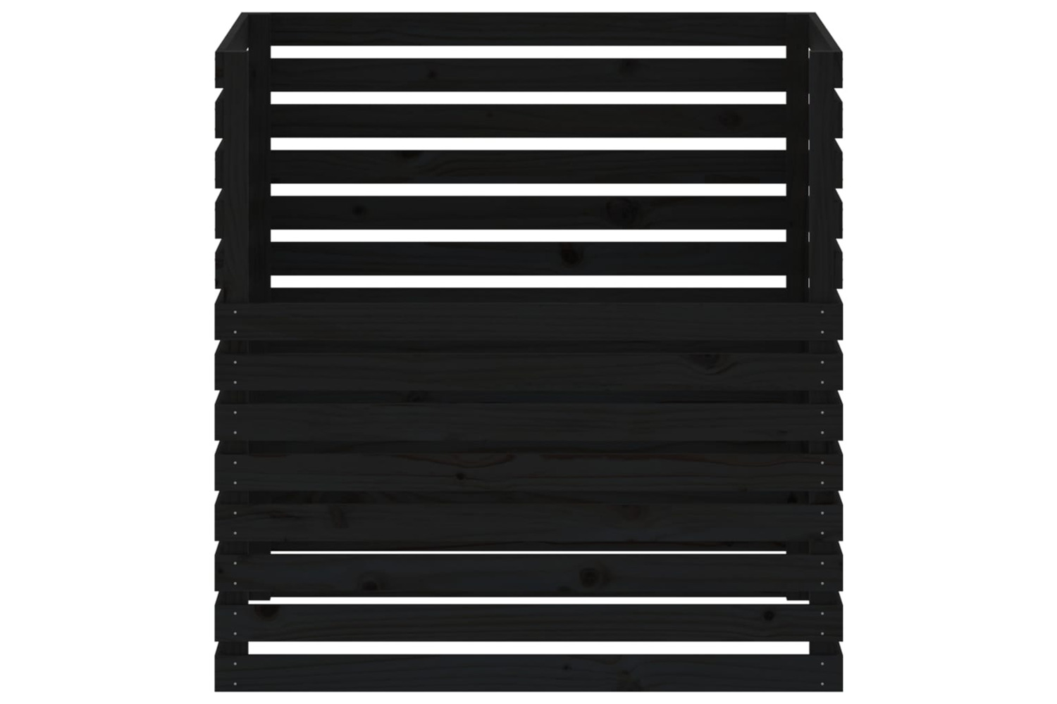 vidaXL 822196 Composter Black 100x100x102cm Solid Wood Pine