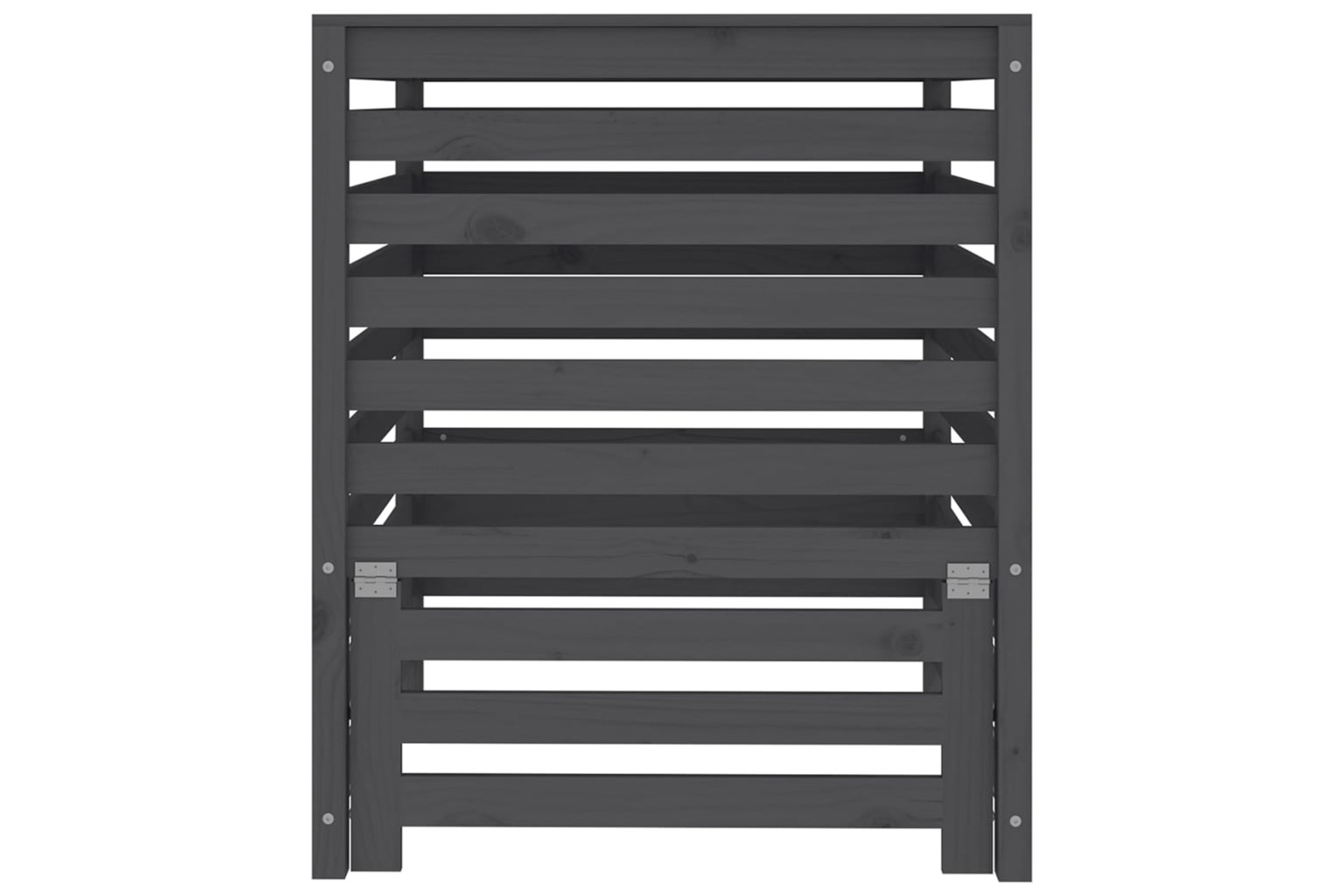 vidaXL 823817 Composter Grey 82.5x82.5x99.5cm Solid Wood Pine