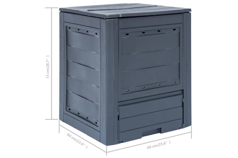 Vidaxl 278920 Garden Composters 3 Pcs Grey 60x60x73cm 780 L