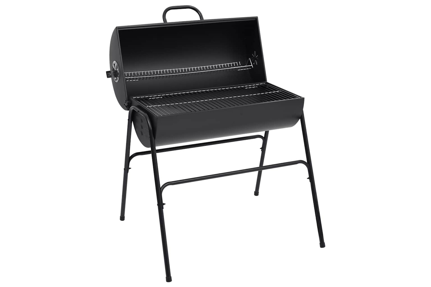 Vidaxl Barrel Grill With 2 Cooking Grids Black 80x95x90 Cm Steel
