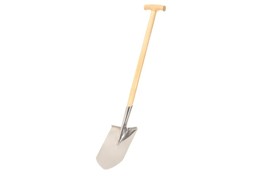 Vidaxl 146147 Garden Point Shovel T Grip Stainless Steel And Ashwood