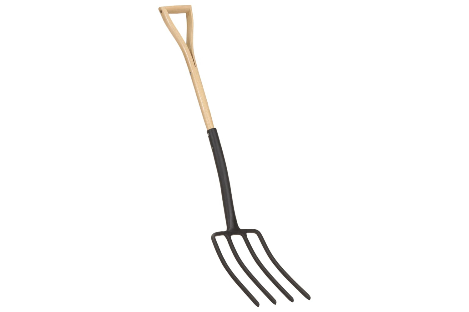 vidaXL 146137 Garden Digger Fork Yd Grip Steel And Ashwood