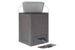 Vidaxl 45681 Garden Composter Brown 60x60x83 Cm 300 L Plastic Rattan