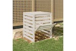 Vidaxl 823809 Composter White 63.5x63.5x77.5 Cm Solid Wood Pine