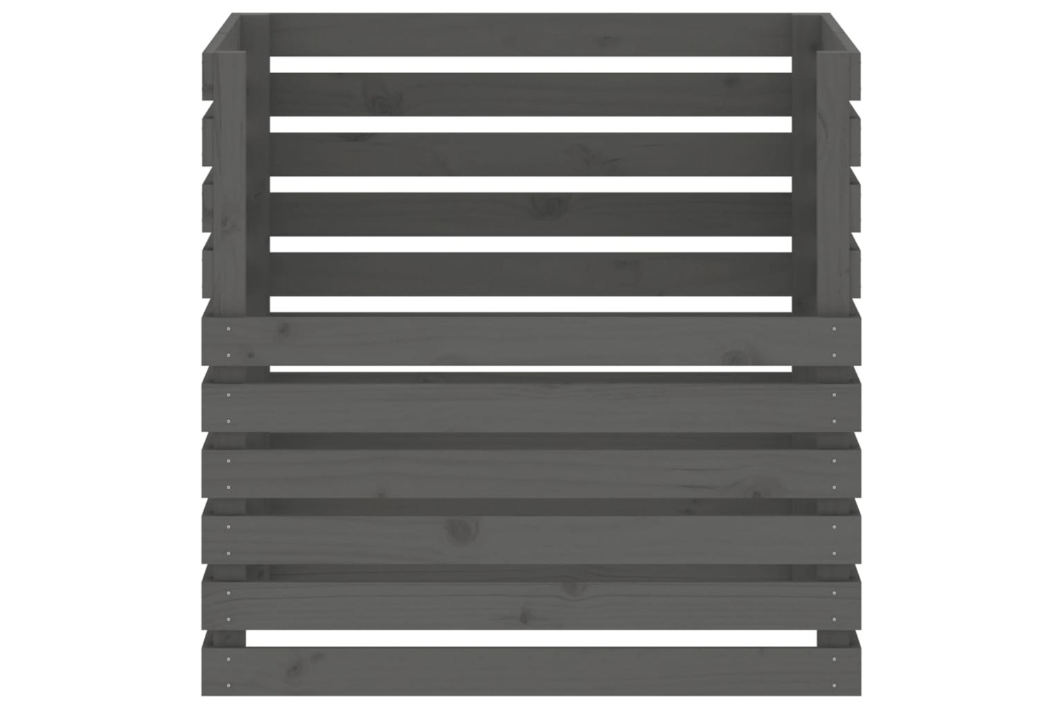 vidaXL 822189 Composter Grey 80x80x78cm Solid Wood Pine
