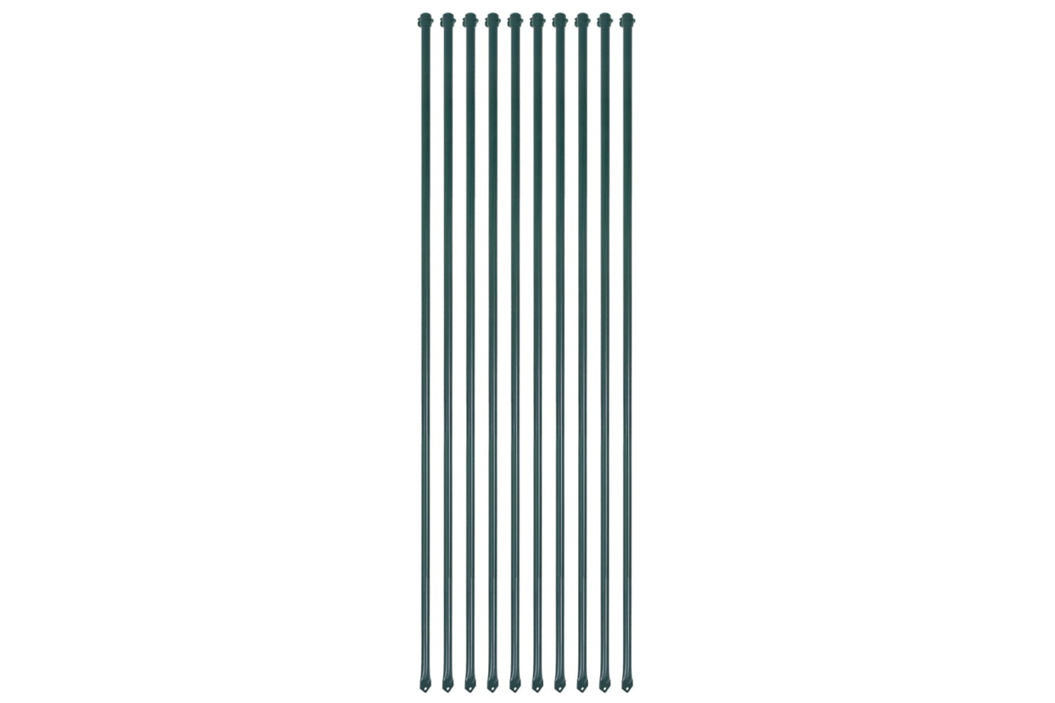 vidaXL 142310 Garden Posts 10 Pcs 1.5 M Metal Green