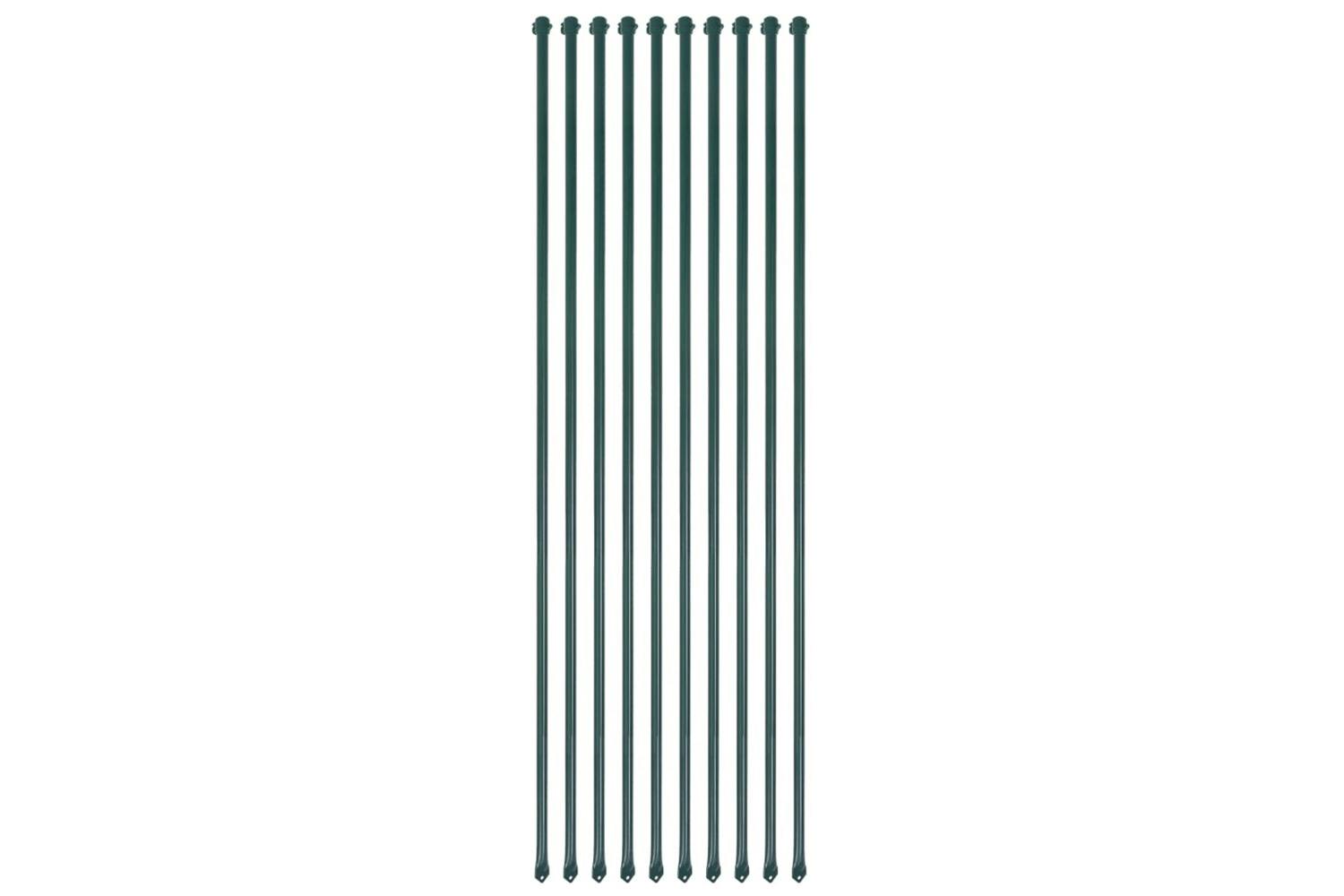 Vidaxl 142310 Garden Posts 10 Pcs 1.5 M Metal Green