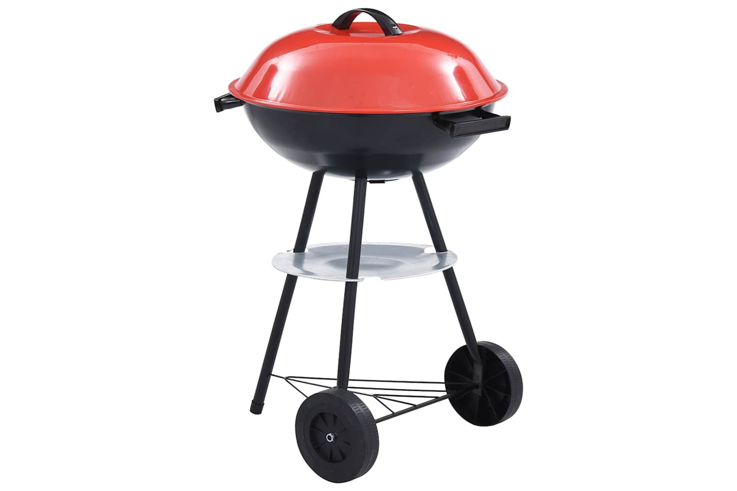 Vidaxl Portable Xxl Charcoal Kettle Bbq Grill With Wheels 44 Cm