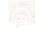Vidaxl 823816 Composter White 82.5x82.5x99.5 Cm Solid Wood Pine
