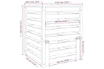 Vidaxl 823809 Composter White 63.5x63.5x77.5 Cm Solid Wood Pine