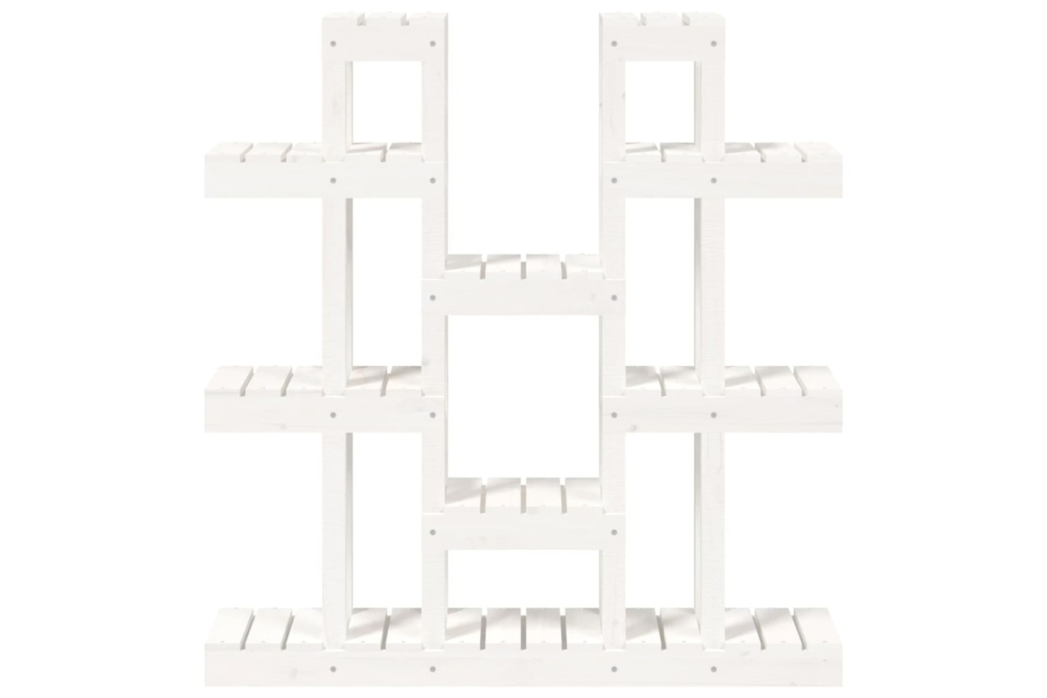 vidaXL 822093 Plant Stand White 104.5x25x109.5cm Solid Wood Pine