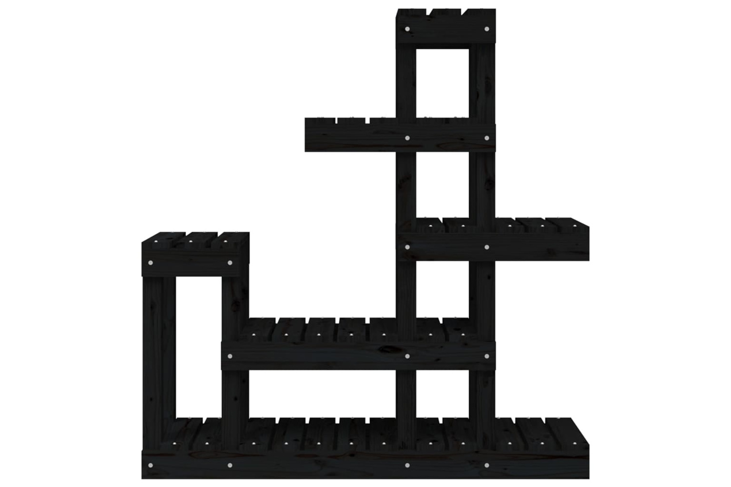 vidaXL 822106 Plant Stand Black 92x25x97cm Solid Wood Pine