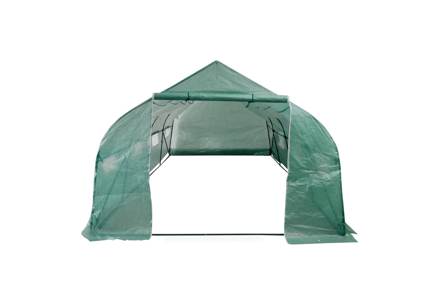 vidaXL 42911 Portable Polytunnel Greenhouse Steel Frame Walk-in 18 m²