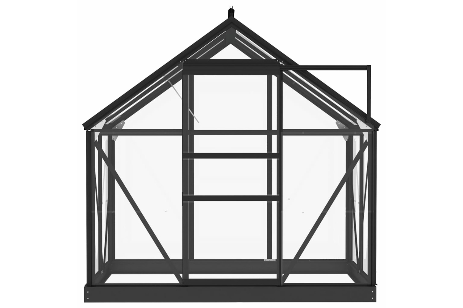vidaXL 3082333 Glass Greenhouse Anthracite 155x103x191cm Aluminium