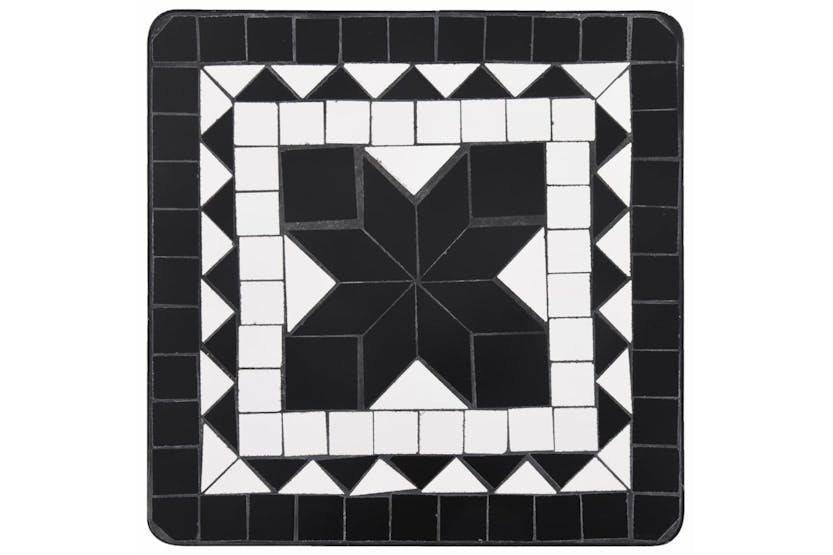 Vidaxl 46711 Mosaic Side Table Black And White Ceramic