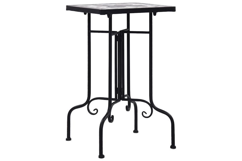 Vidaxl 46711 Mosaic Side Table Black And White Ceramic