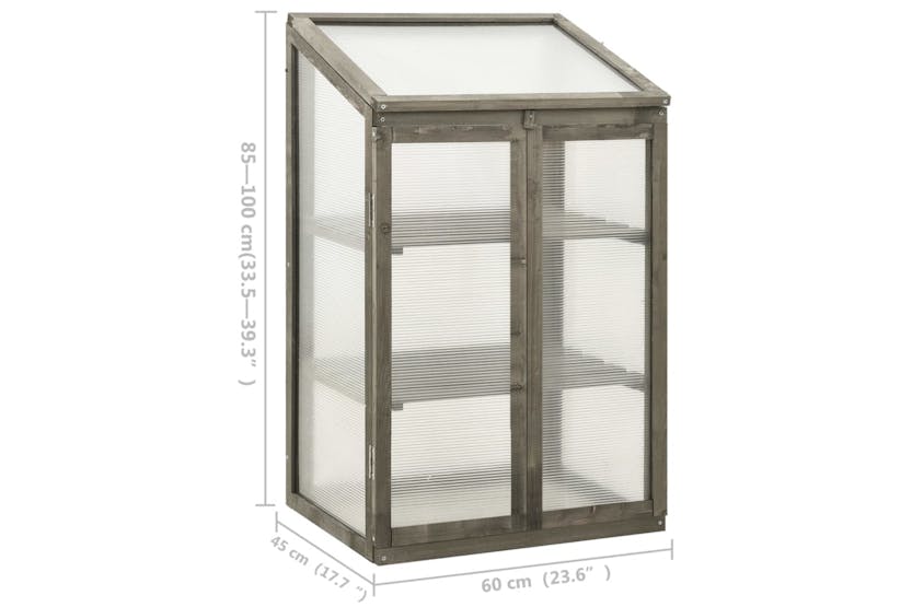 Vidaxl 314849 Greenhouse 60x45x100 Cm Firwood