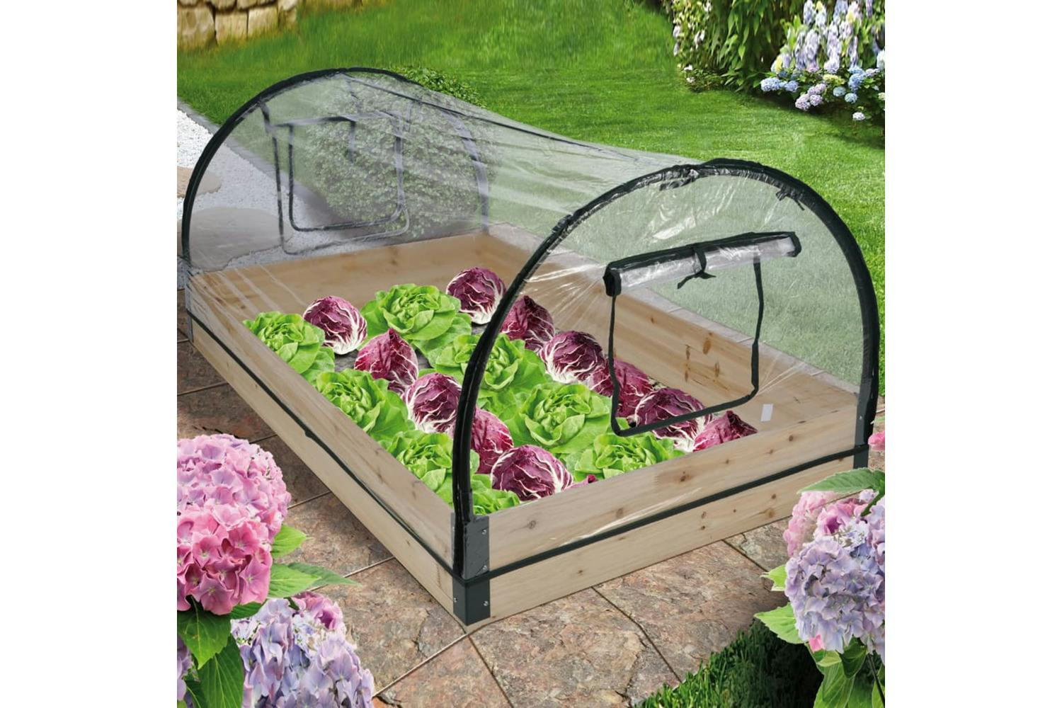 Hi 423921 Greenhouse With Wooden Frame 120x80x50 Cm