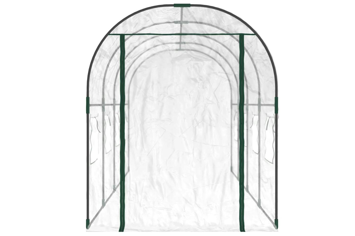 Vidaxl 317247 Greenhouse Transparent 160x400x190 Cm Pvc&powder-coated Steel