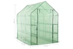 Vidaxl 46913 Walk-in Greenhouse With 12 Shelves Steel 143x214x196 Cm