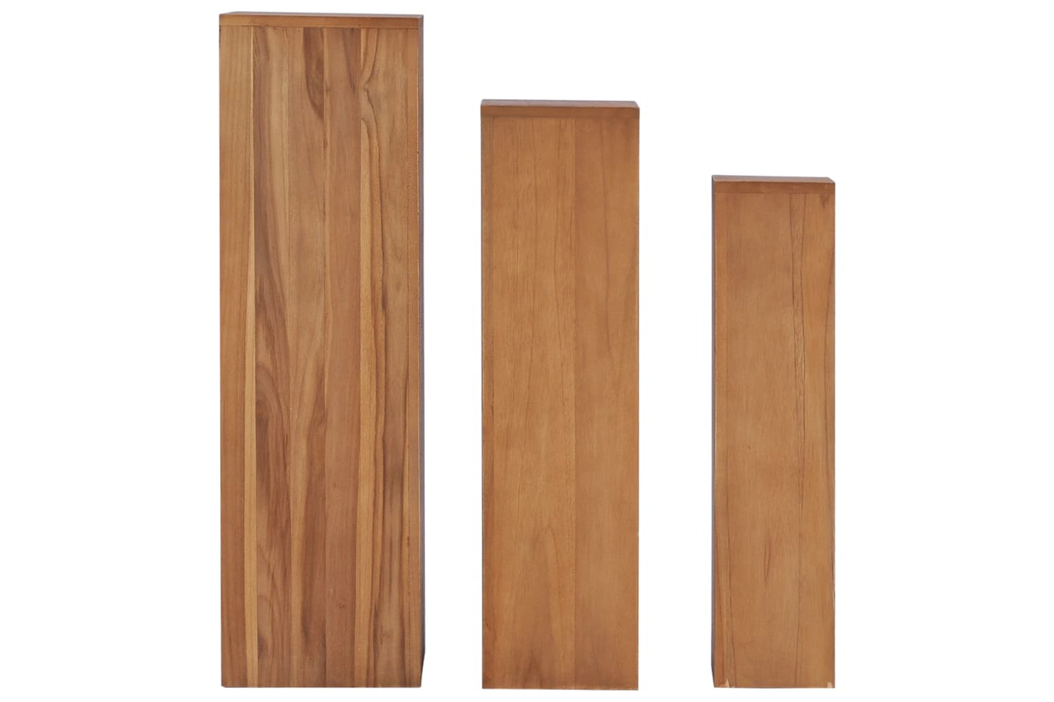 vidaXL 286278 3 Piece Plant Stand Set Solid Teak Wood