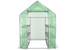 Vidaxl 46913 Walk-in Greenhouse With 12 Shelves Steel 143x214x196 Cm