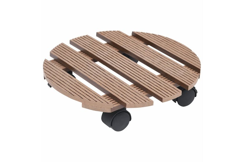 Vidaxl 3143925 Plant Trolleys 4 Pcs Brown Ã30x7,5 Cm Wpc