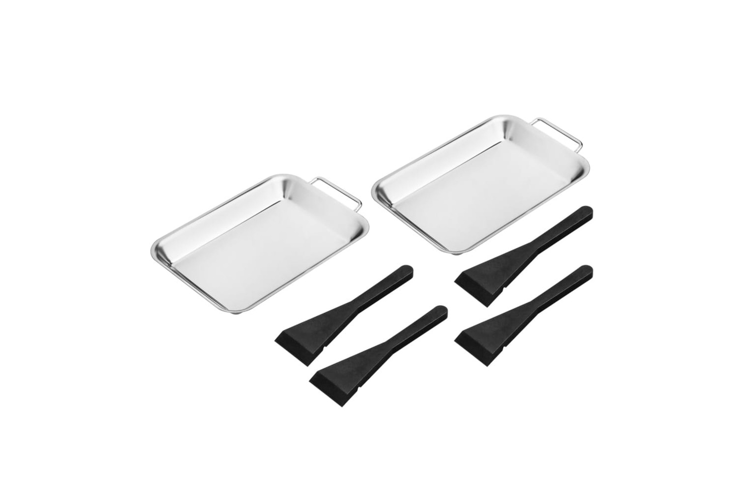 Hi 445560 6 Piece Bbq Grill Pans Set Stainless Steel