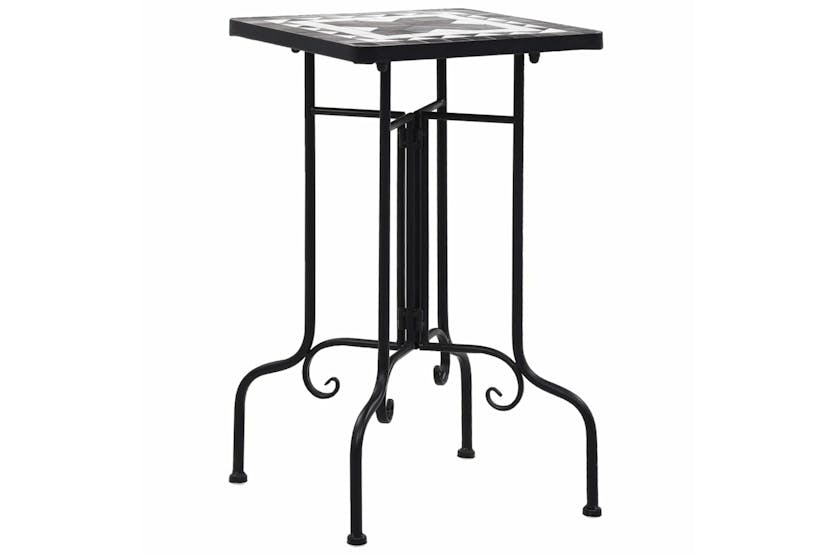 Vidaxl 46711 Mosaic Side Table Black And White Ceramic