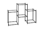 Vidaxl 343125 Flower Stand 83x25x60 Cm Black Iron