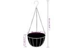 Vidaxl 319359 Hanging Planters 4 Pcs With Coco Liners Black Ã 40x63 Cm Steel