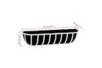 Vidaxl 319354 Wall Troughs 2 Pcs With Coco Liners Black 61x19x16 Cm Steel