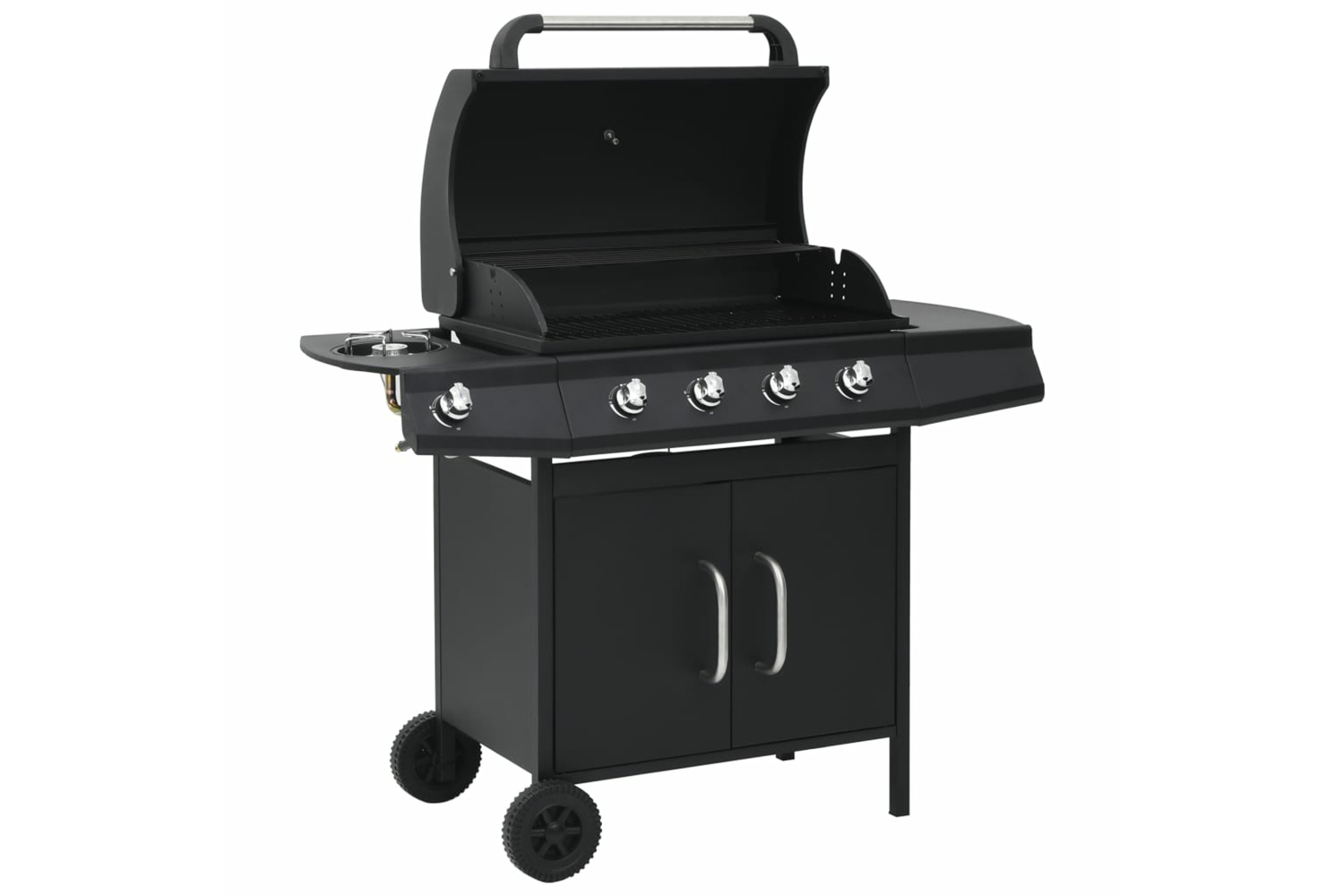 vidaXL 310105 Gas Barbecue Grill 4+1 Cooking Zone Black Steel
