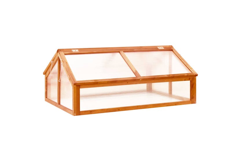 Vidaxl 316415 Greenhouse Brown 114x80x50 Cm Firwood