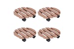 Vidaxl 3143925 Plant Trolleys 4 Pcs Brown Ã30x7,5 Cm Wpc