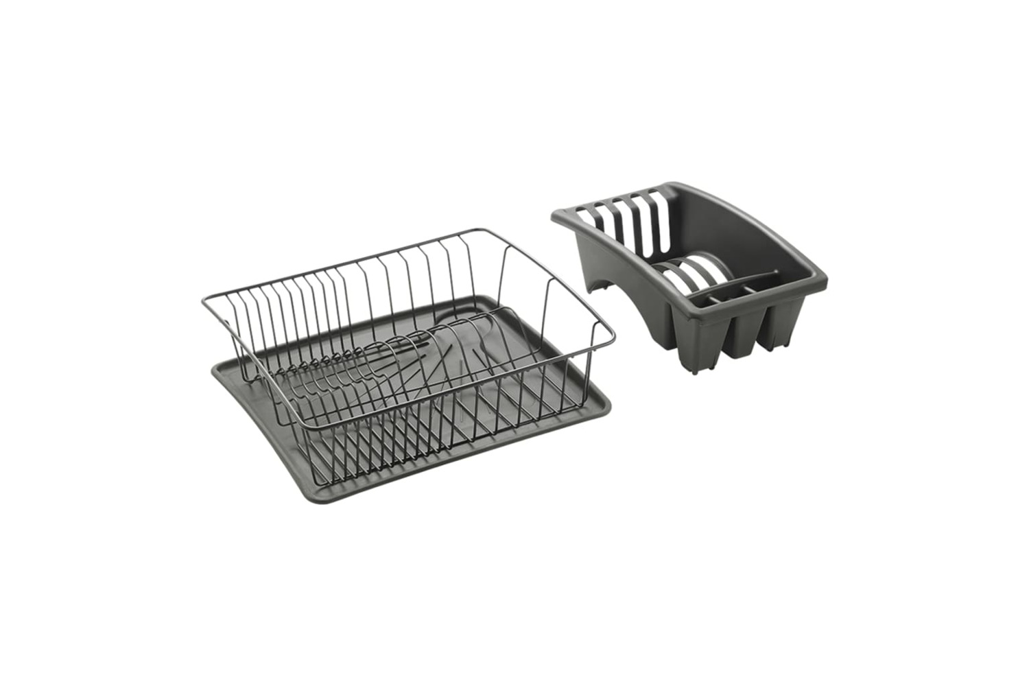 Metaltex 443430 Dish Drainer Aquatex Plus Lava Black