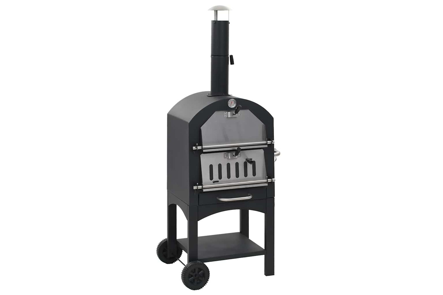 Vidaxl Charcoal Fired Outdoor Pizza Oven With Fireclay Stone
